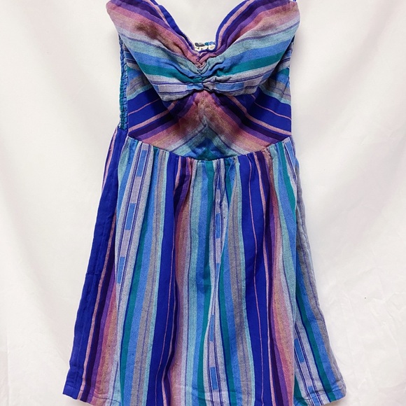 ROXY Striped strapless mini dress - Picture 6 of 15